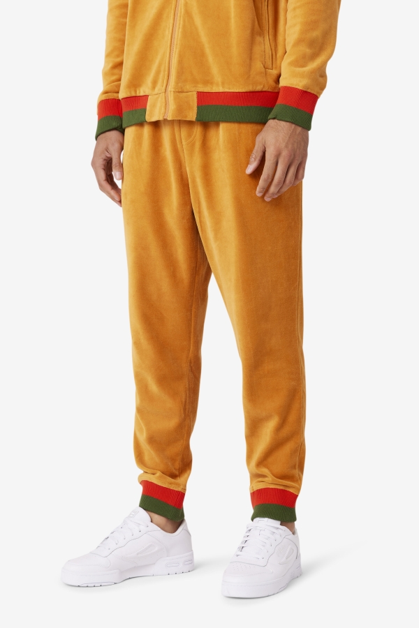 Desert Sun-Poppy-Douglas Fir FILA X Paterson Velour Pant Fila