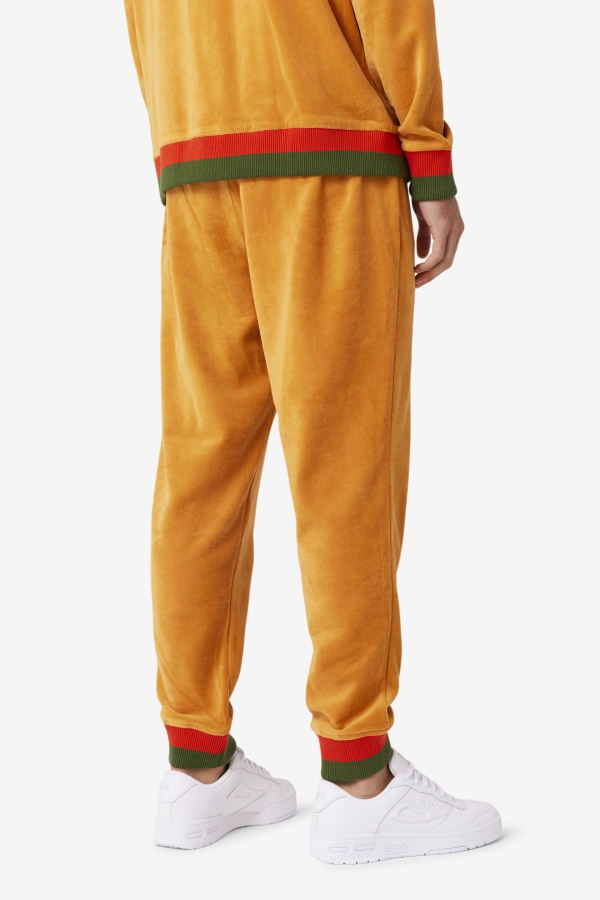 Desert Sun-Poppy-Douglas Fir FILA X Paterson Velour Pant Fila