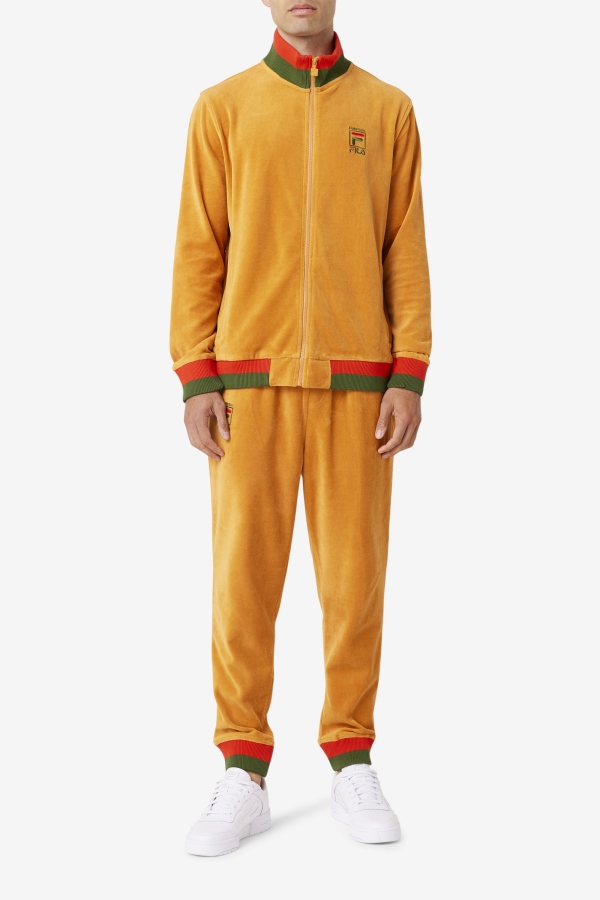 Desert Sun-Poppy-Douglas Fir FILA X Paterson Velour Pant Fila