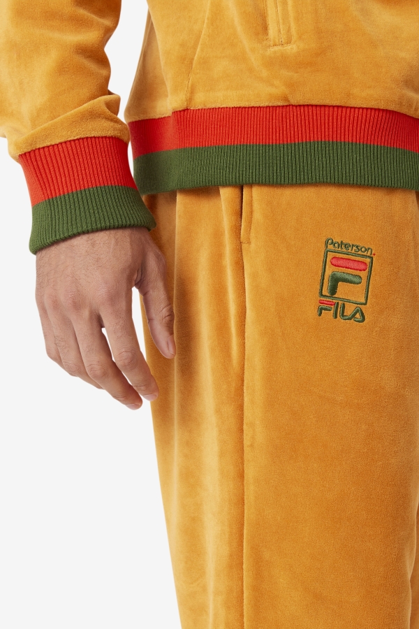 Desert Sun-Poppy-Douglas Fir FILA X Paterson Velour Pant Fila