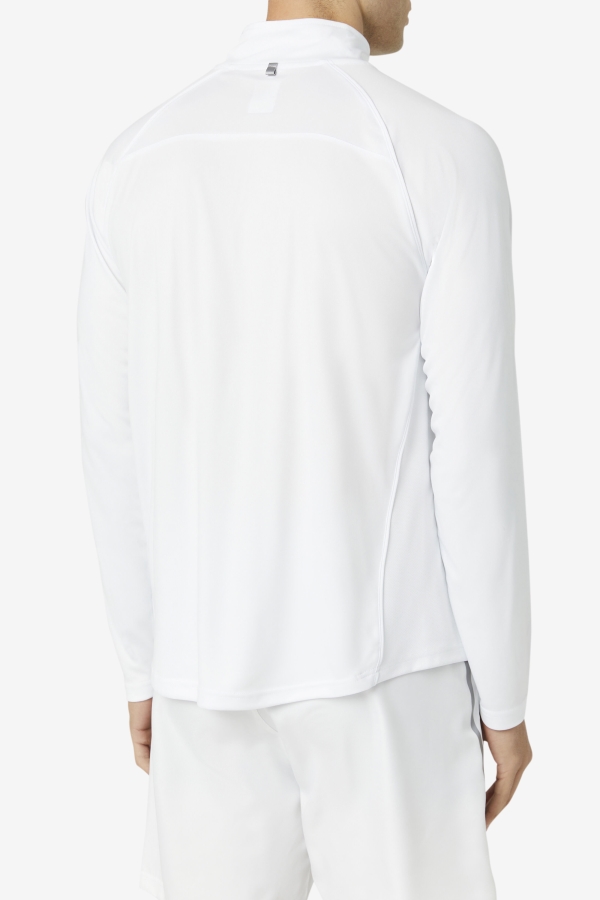 White Pickleball 1-4 Zip Fila