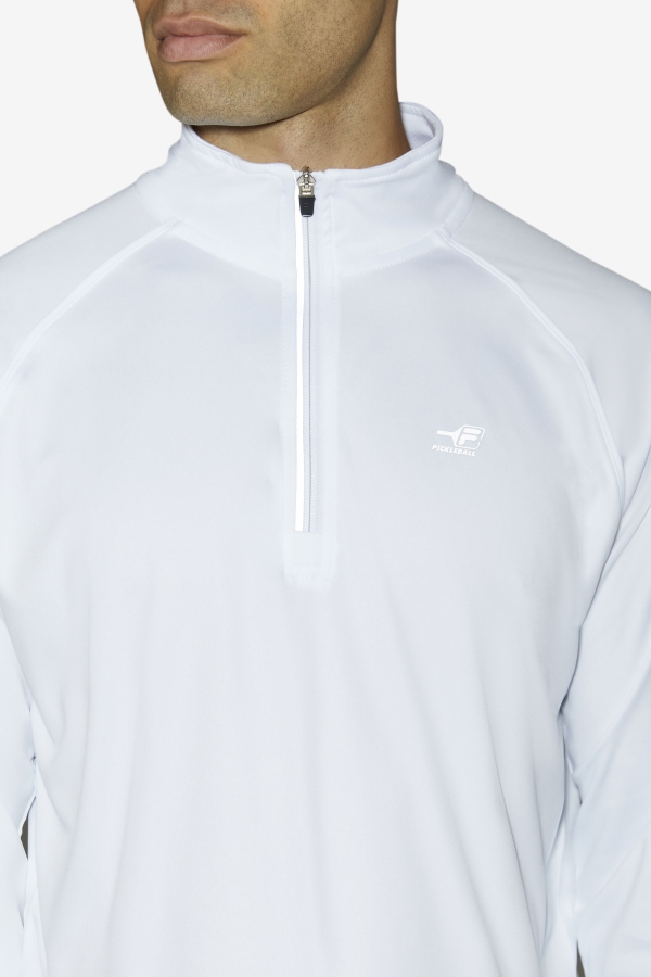 White Pickleball 1-4 Zip Fila