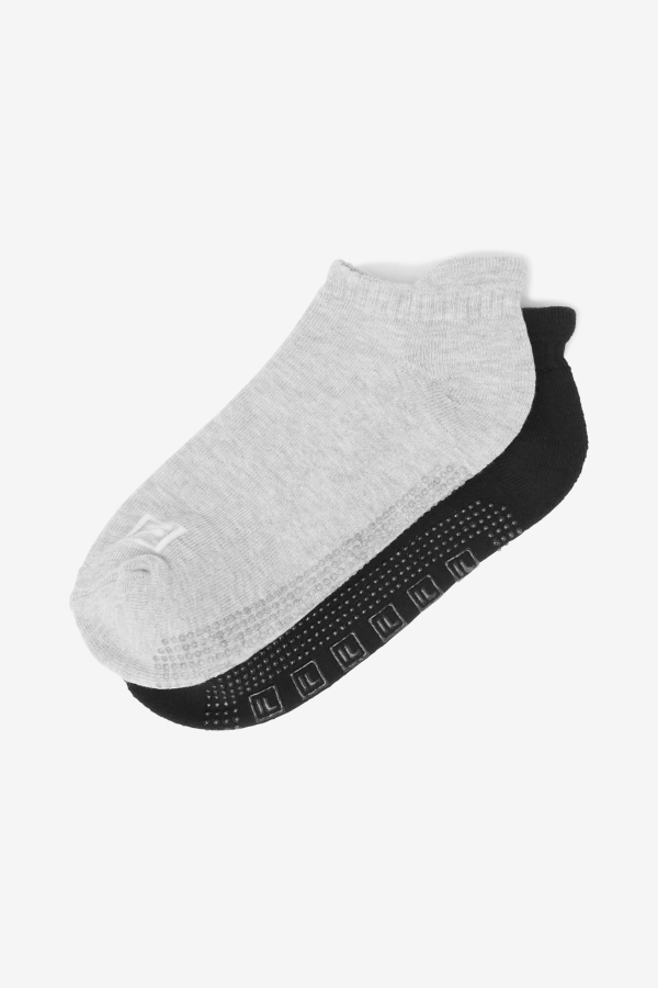 Fila Women\'s No Show Grip Sock 2-Pack Black Multi