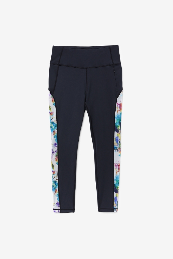 Black-Tie Dye Fila Forza Contrast 7-8 Leggings