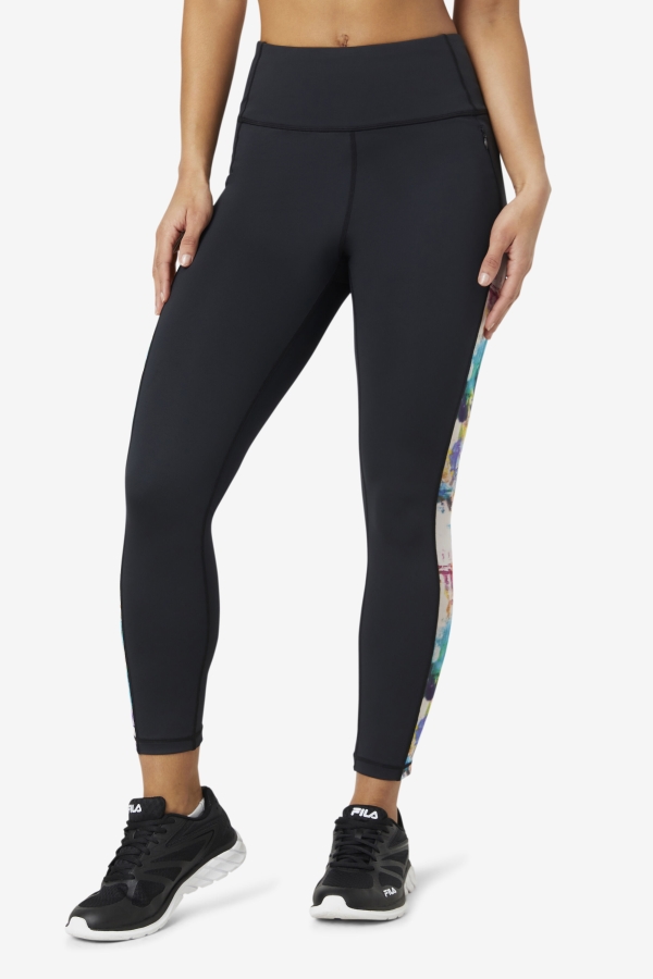 Black-Tie Dye Fila Forza Contrast 7-8 Leggings