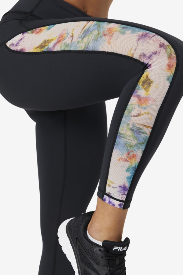 Black-Tie Dye Fila Forza Contrast 7-8 Leggings