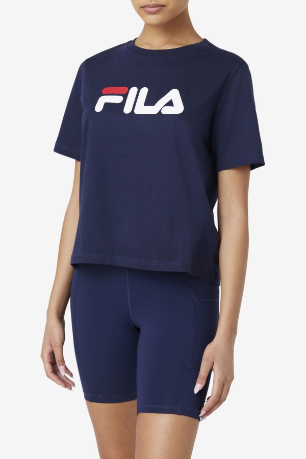 Peacoat-Red-White miss eagle tee Fila