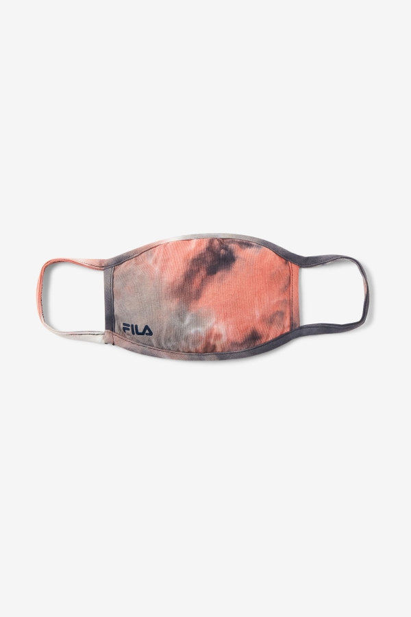Red Tie Dye Cloth Face Mask Fila Red Tie Dye