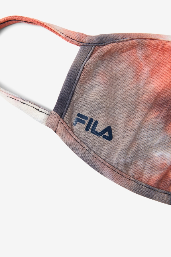 Red Tie Dye Cloth Face Mask Fila Red Tie Dye