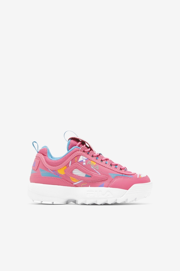 Big Kids' Disruptor 2 Premium Fila Bubblegum-Blue-White