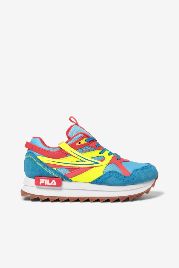 Women's Sandenal Orbit Fila Bluefish-Yellow-Fiery Coral