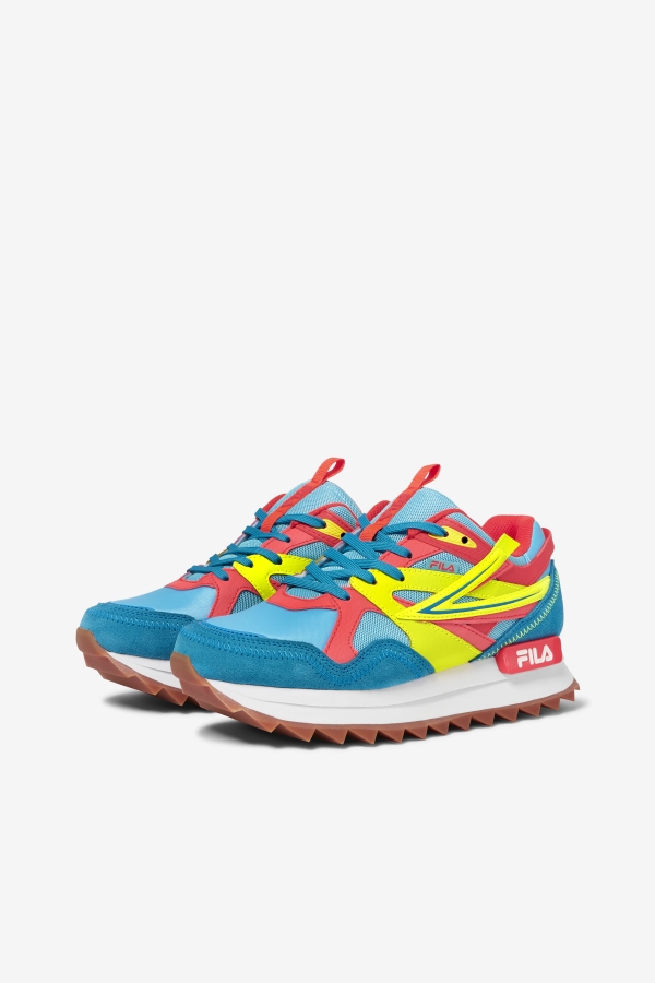 Women\'s Sandenal Orbit Fila Bluefish-Yellow-Fiery Coral