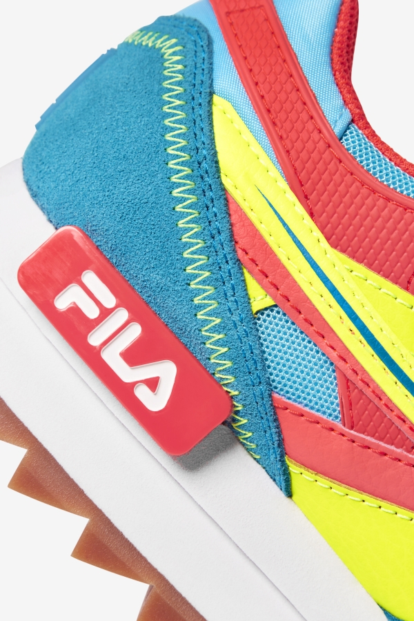 Women\'s Sandenal Orbit Fila Bluefish-Yellow-Fiery Coral