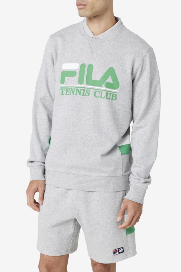 Ameh Sweatshirt Light Grey-Jelly Bean-White Fila
