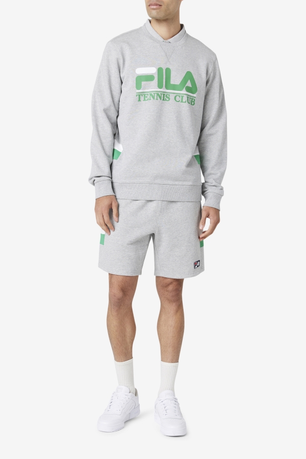 Ameh Sweatshirt Light Grey-Jelly Bean-White Fila