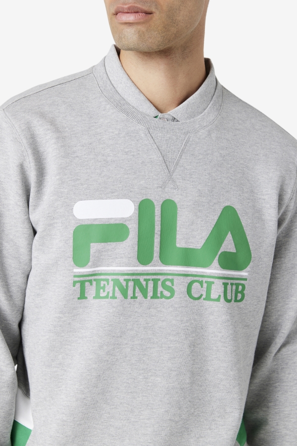 Ameh Sweatshirt Light Grey-Jelly Bean-White Fila