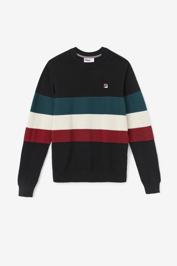 Willkie Sweater Fila Black-June Bug-White