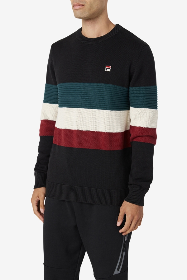 Willkie Sweater Fila Black-June Bug-White