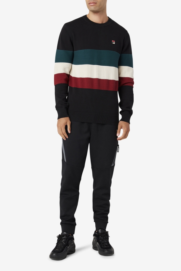 Willkie Sweater Fila Black-June Bug-White