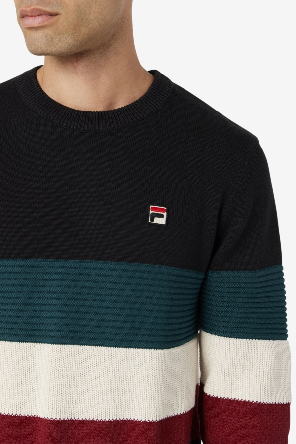 Willkie Sweater Fila Black-June Bug-White
