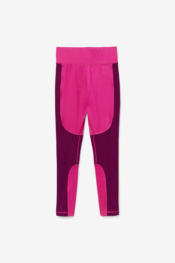 Fila Bright Pink-Magenta Purple Forza Textured Long Legging