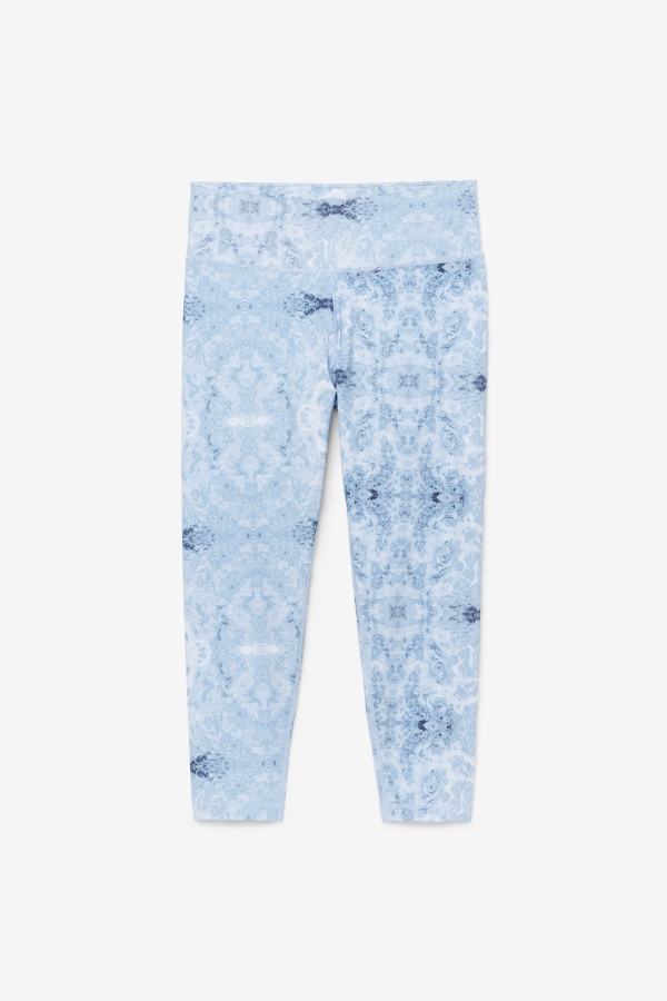 Fila Blue Fog Print Forza Sleek 7-8 Leggings