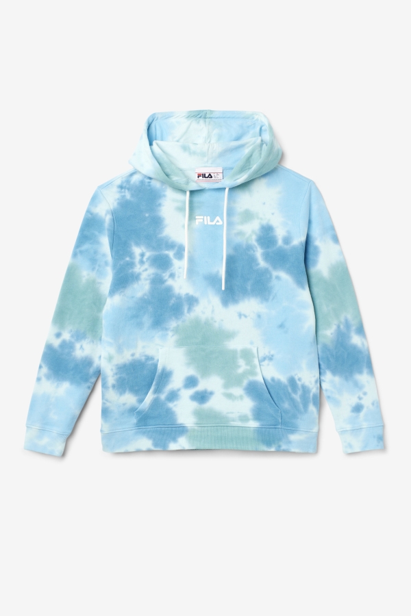 White-Splish-All-Latigo Bay Aerolynn Tie Dye Hoodie Fila