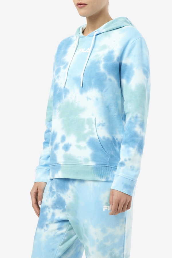 White-Splish-All-Latigo Bay Aerolynn Tie Dye Hoodie Fila