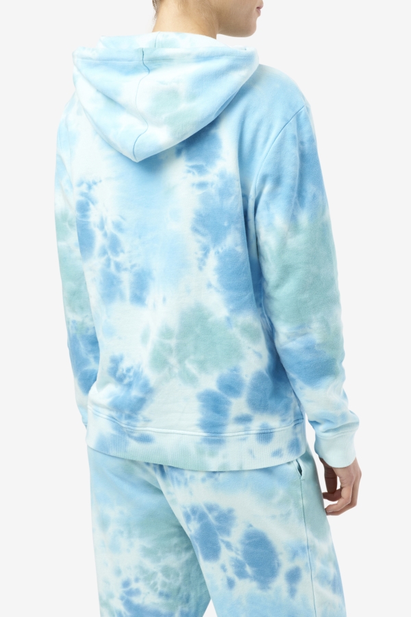 White-Splish-All-Latigo Bay Aerolynn Tie Dye Hoodie Fila