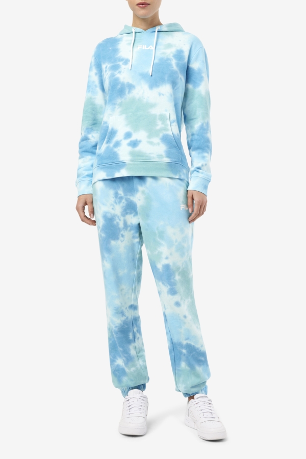 White-Splish-All-Latigo Bay Aerolynn Tie Dye Hoodie Fila