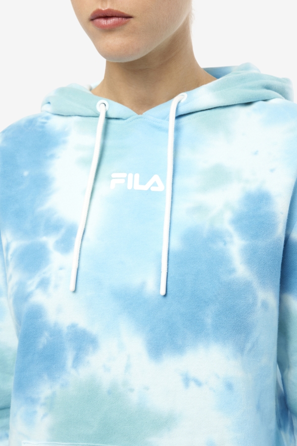 White-Splish-All-Latigo Bay Aerolynn Tie Dye Hoodie Fila