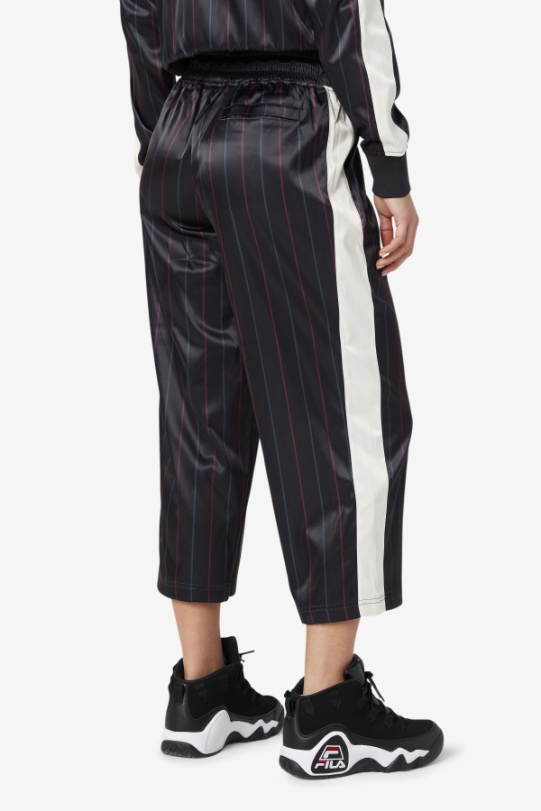 Black-Tofu Fila Aviana Cropped Satin Pant
