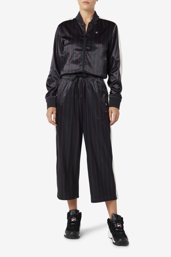 Black-Tofu Fila Aviana Cropped Satin Pant