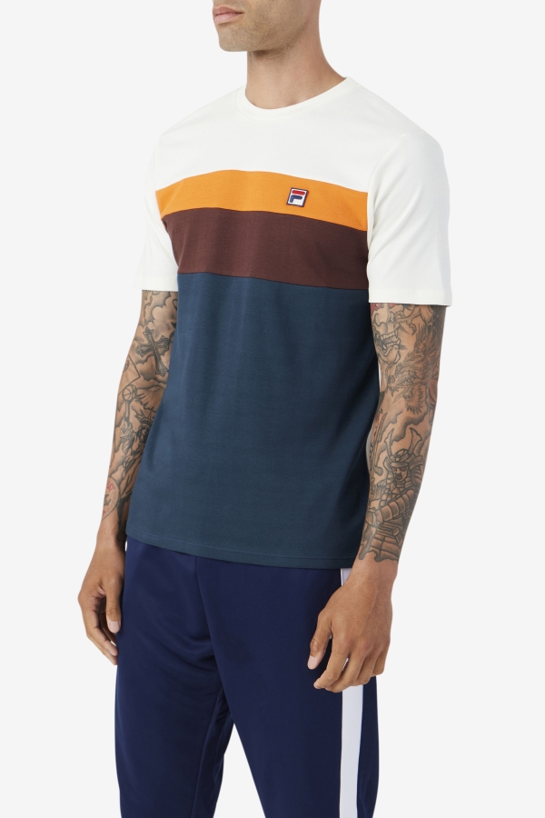 Fila Leary Crew Teal-Brown Stone-Orange