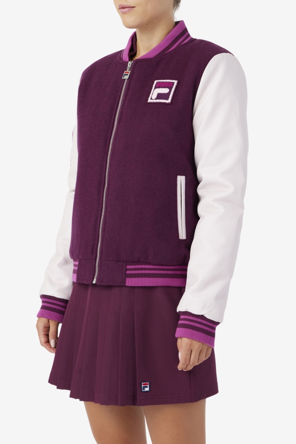 Fila Grape Wine-Potpourri-Rouge Dixon Varsity Jacket