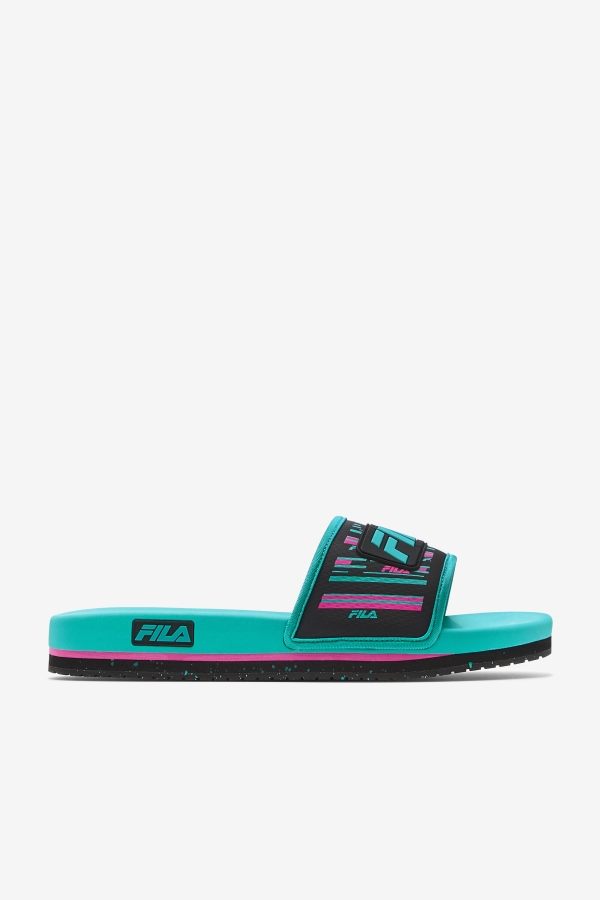 Men's Lunar Slide Fila Black-Pink Glow-Ceramic