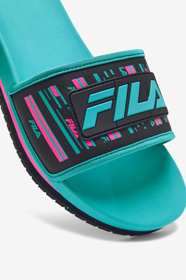 Men\'s Lunar Slide Fila Black-Pink Glow-Ceramic