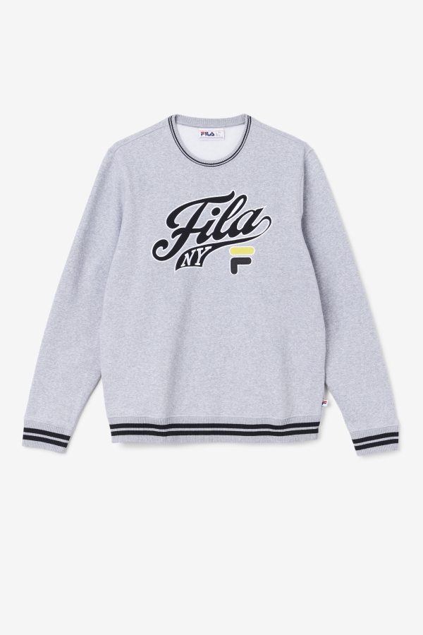 Taylor Crewneck Sweatshirt Light Grey Marl-Black-Mimosa Fila