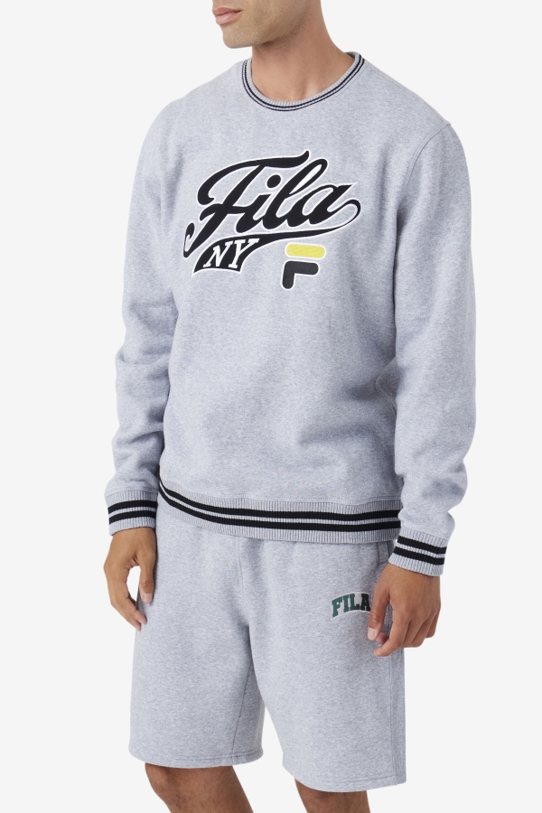 Taylor Crewneck Sweatshirt Light Grey Marl-Black-Mimosa Fila
