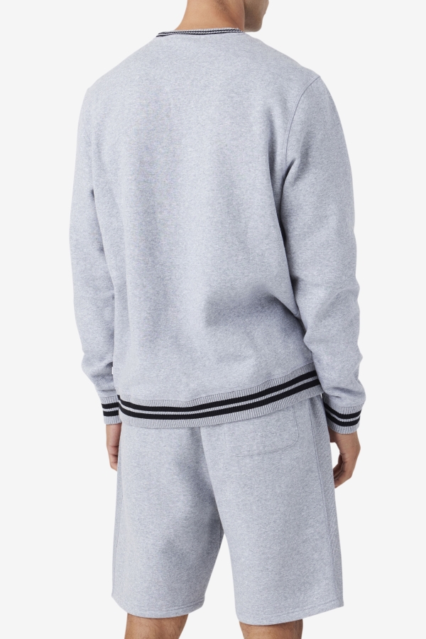 Taylor Crewneck Sweatshirt Light Grey Marl-Black-Mimosa Fila