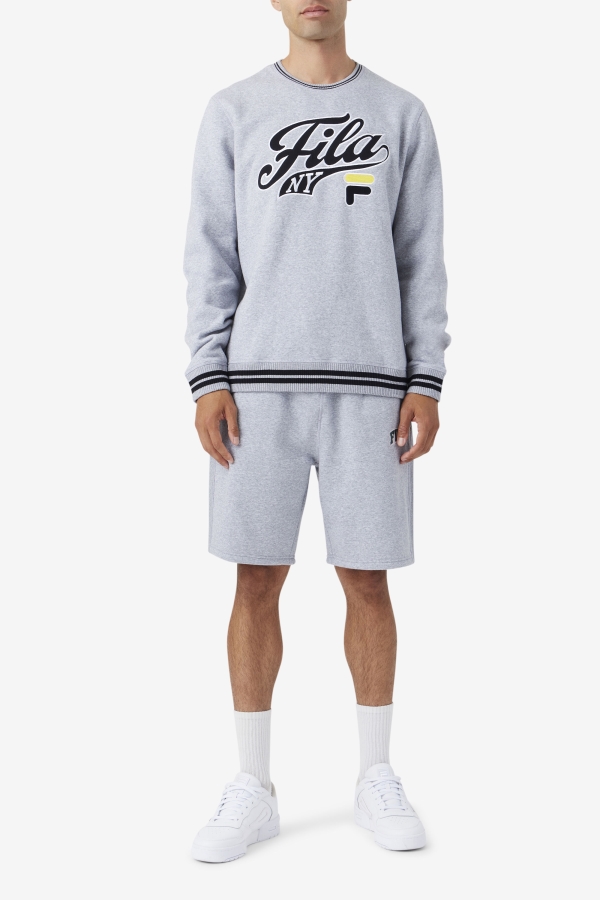 Taylor Crewneck Sweatshirt Light Grey Marl-Black-Mimosa Fila
