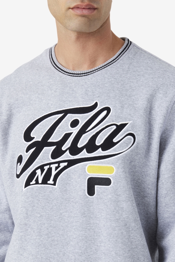 Taylor Crewneck Sweatshirt Light Grey Marl-Black-Mimosa Fila