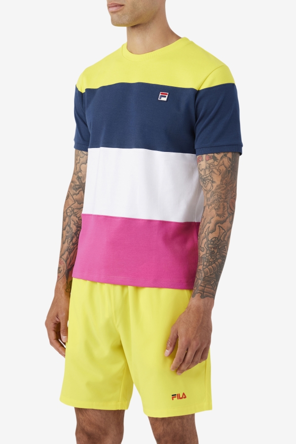 Fila Navy-White-Yellow Serve Crew