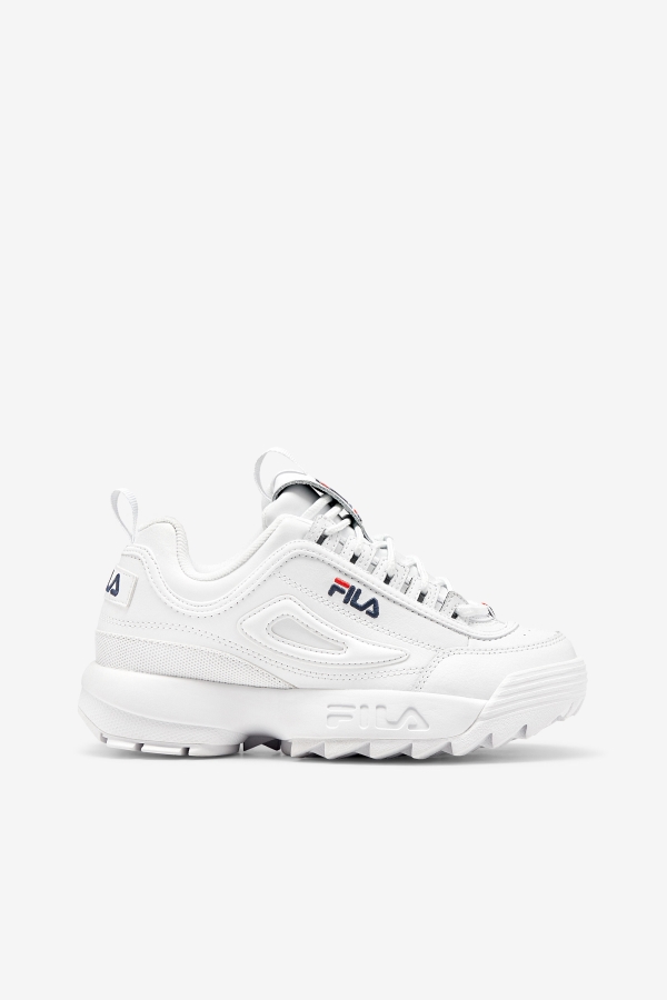 Women's Disruptor 2 Premium Fila White-Navy-Red
