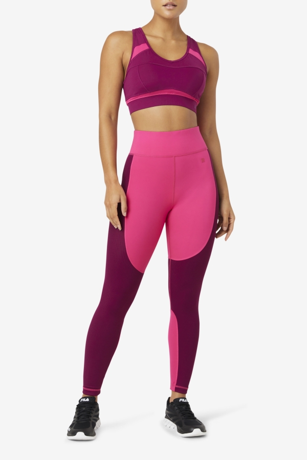 Mprpl-Ppck Fila Uplift Racerback Sports Bra