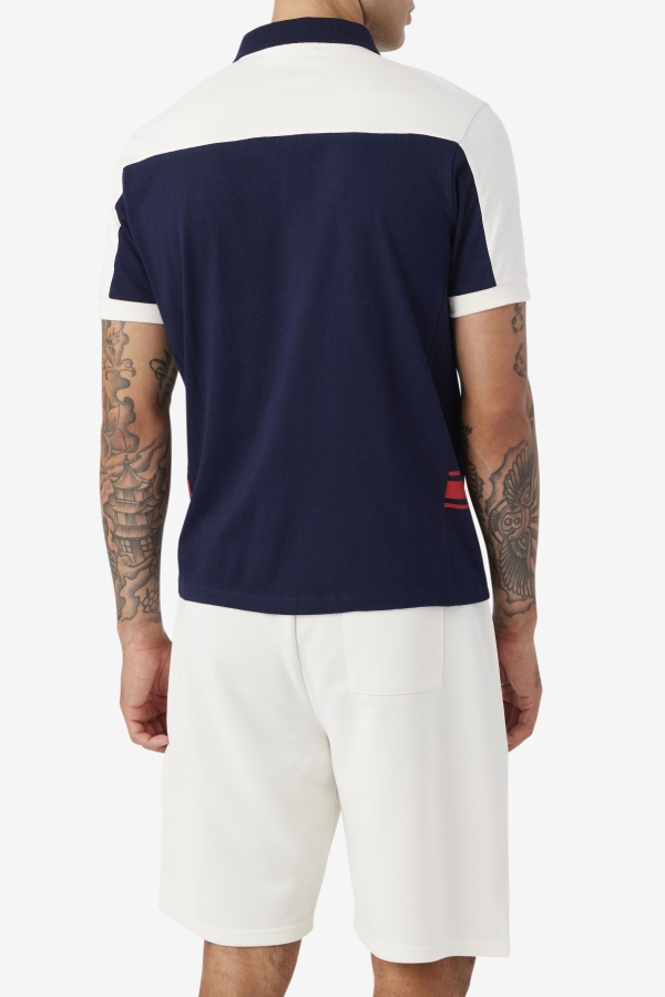 Fila mivvi Polo Navy-Gardenia-Red