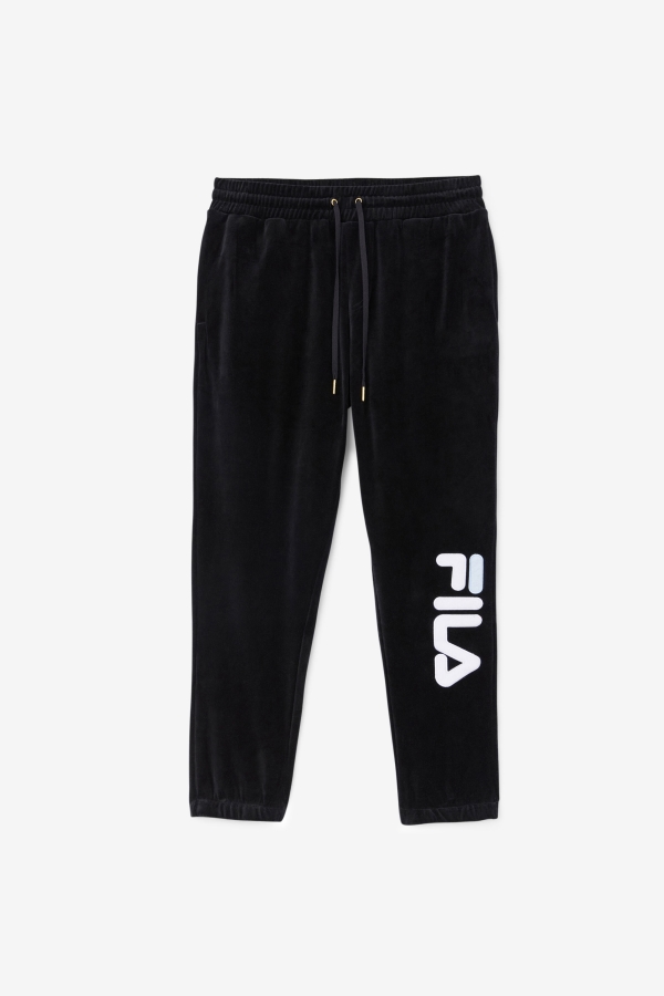 Black-White-Skywalk Mansur Velour Pant Fila