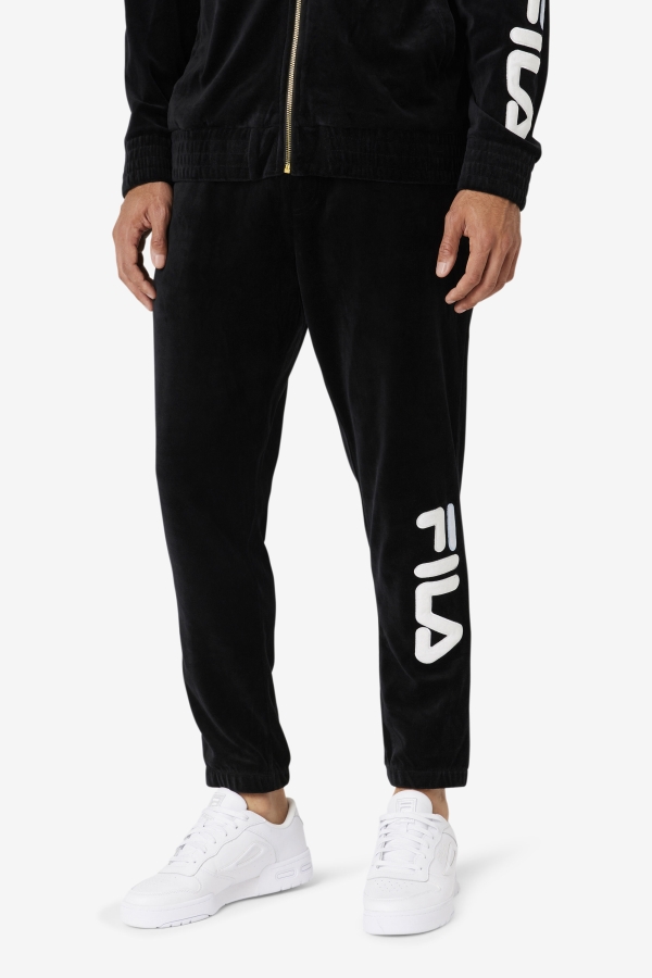 Black-White-Skywalk Mansur Velour Pant Fila