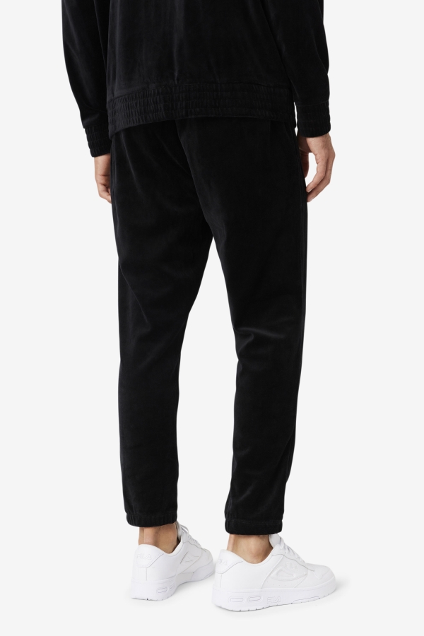 Black-White-Skywalk Mansur Velour Pant Fila