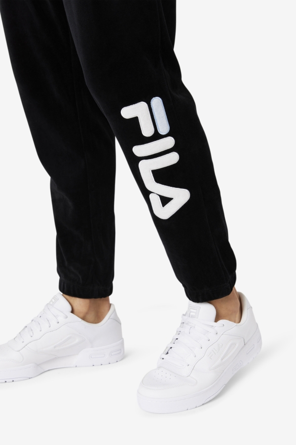Black-White-Skywalk Mansur Velour Pant Fila
